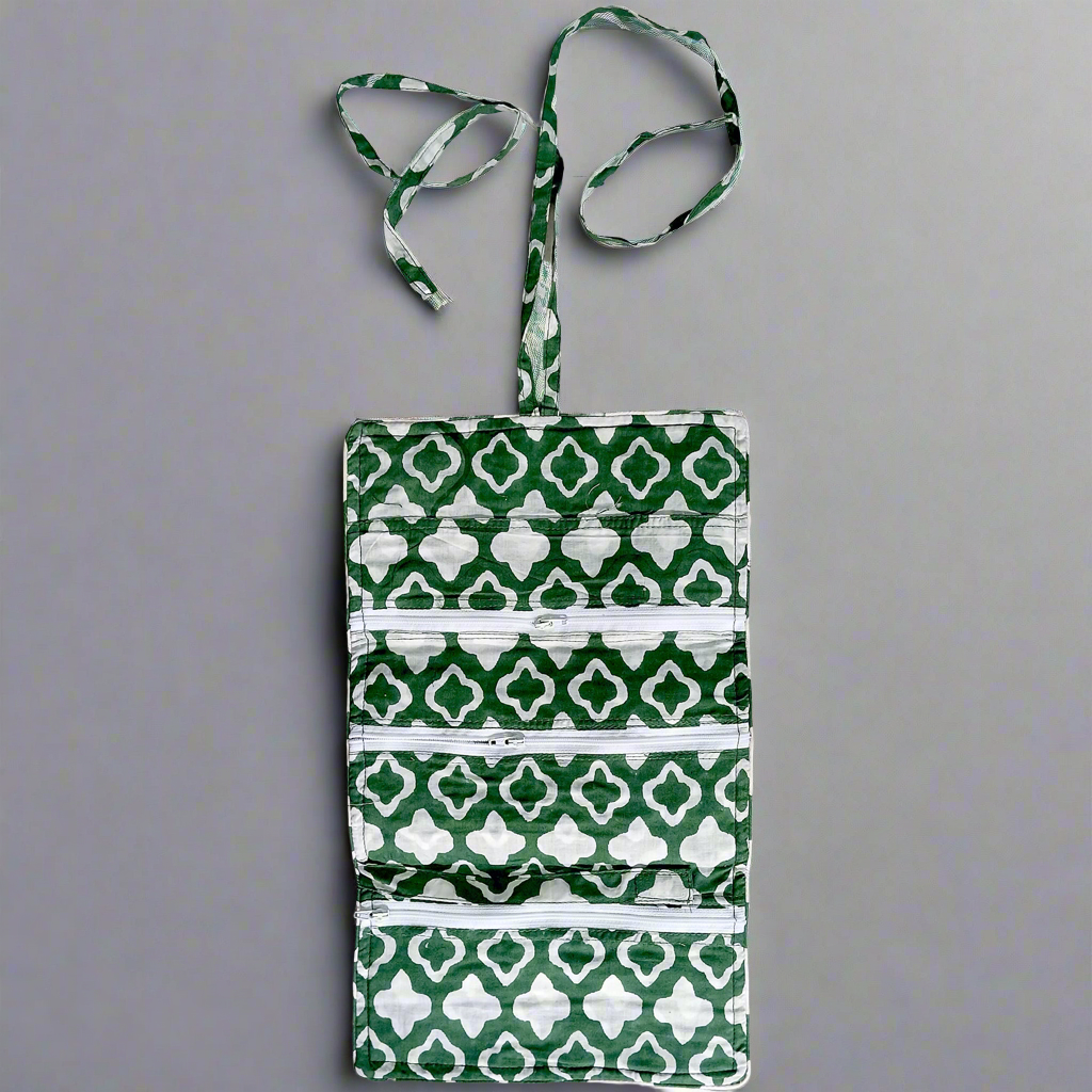 Jewellery Cotton Blockprint Pouch , Cotton Make-up , Jewellery purse, Utility bag, Gift for her