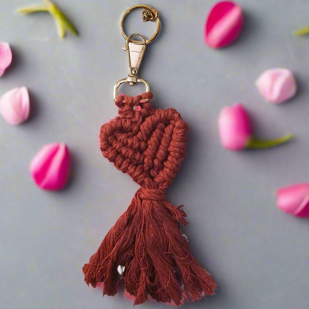 Macrame Keychain handmade gift bulk order baby shower favors wedding gift boho keychain
