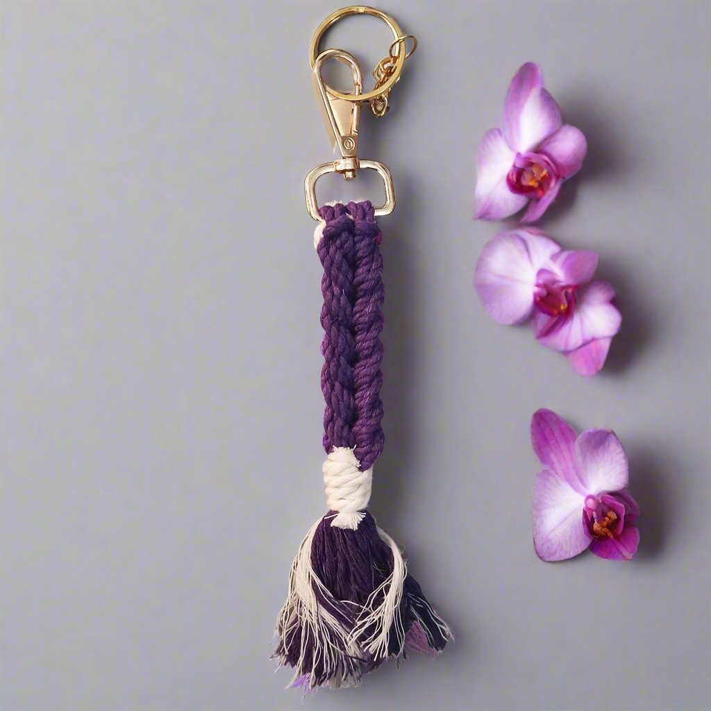 Macrame Keychain handmade gift bulk order baby shower favors wedding gift boho keychain