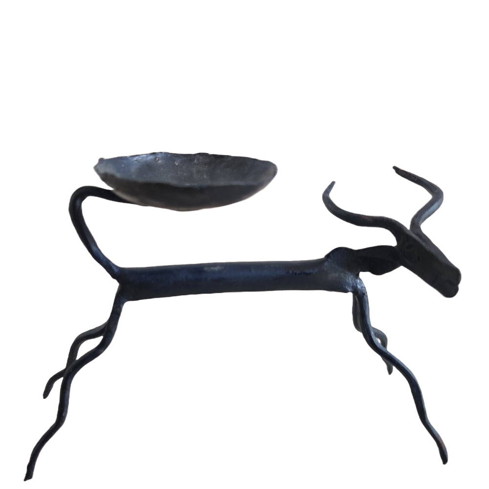 Bastar Wrought Iron Deer Candle Holder