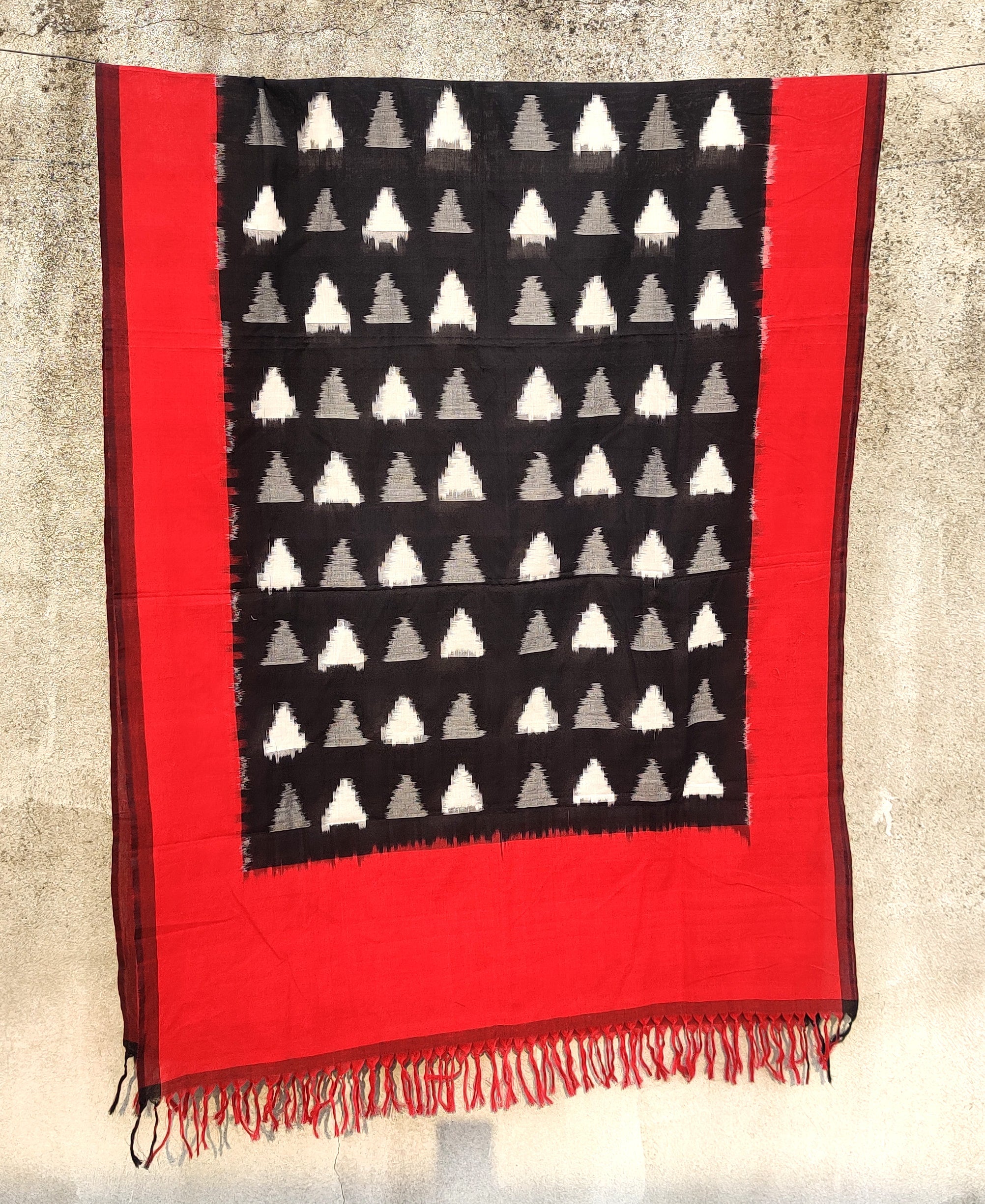 Handwoven Pochampally Ikat Cotton Dupatta